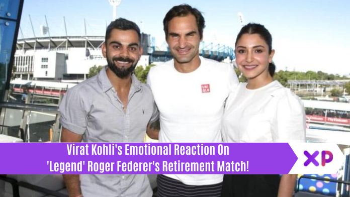 Virat Kohli's Emotional Reaction On 'Legend' Roger Federer's Retirement Match!