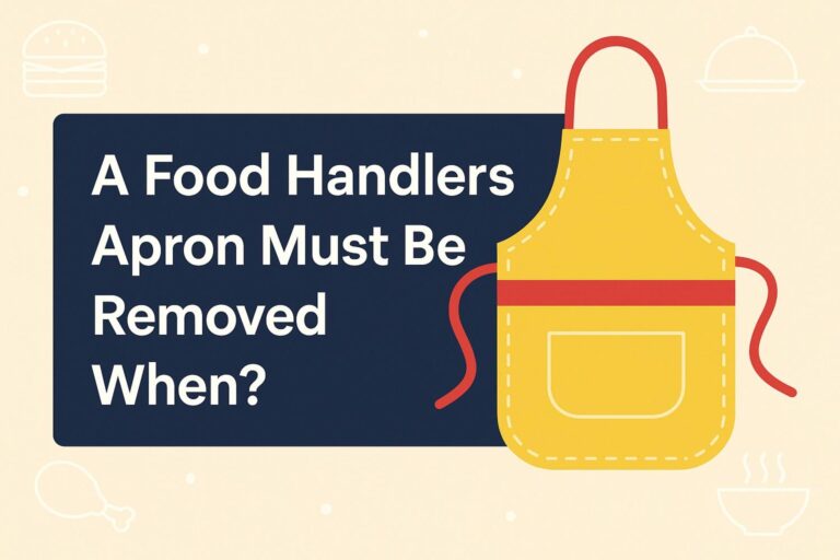 A Food Handlers Apron Must Be Removed When? Your No-Nonsense Guide to Staying Compliant