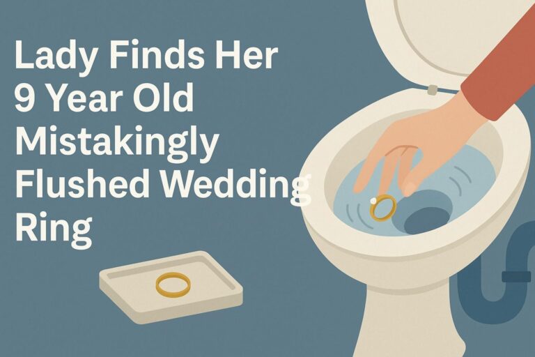Lady Finds Her 9 Year Old Mistakingly Flushed Wedding Ring: A True Story & Recovery Guide