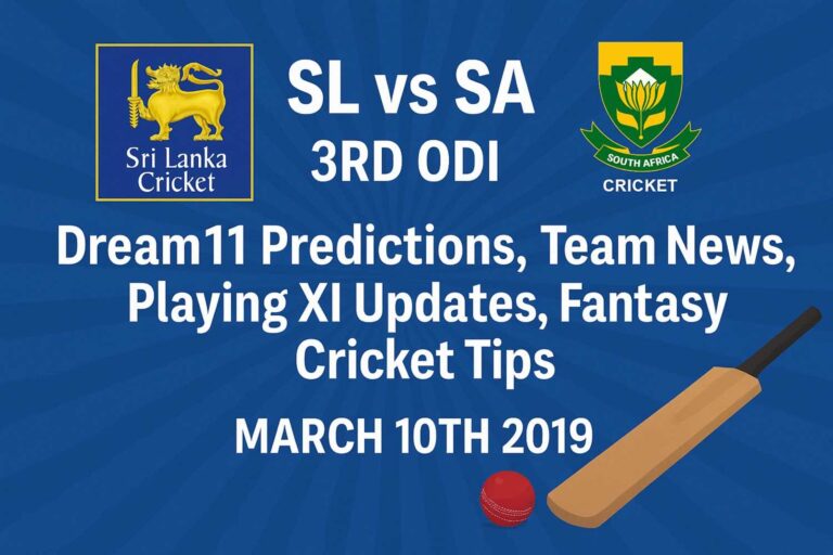 SL vs SA 3rd ODI Dream11 Predictions, Team News, Playing XI Updates, Fantasy Cricket Tips March 10th 2019