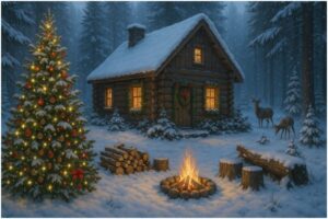 christmas in the woods