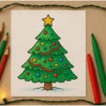 christmas tree drawing easy