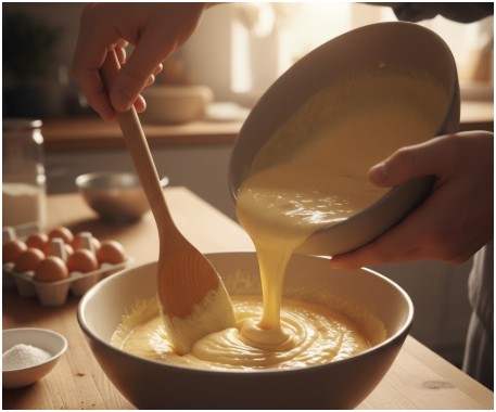 Combine everything- cinnamon muffins recipe