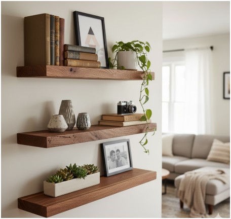 Floating Shelves- scrap wood projects