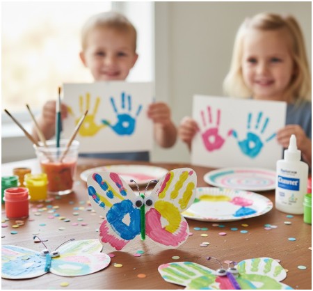 Handprint Butterflies- paper crafts for kids