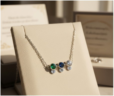 A Personalized Birthstone Necklace- Gifts for Busy Moms