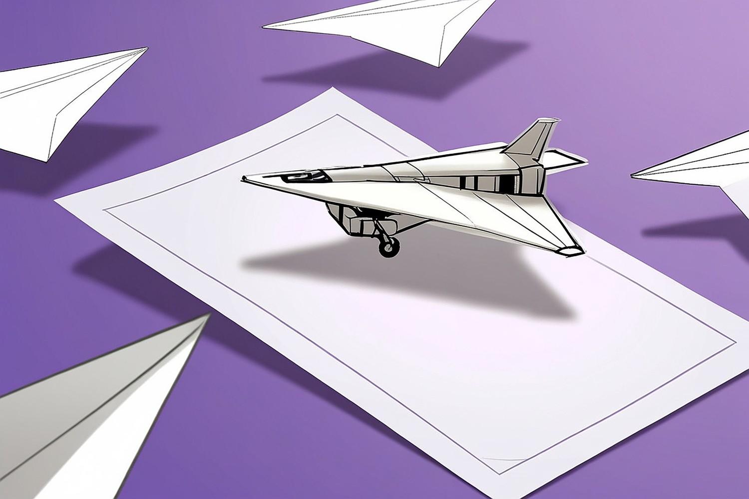 Sonic Jet paper airplane