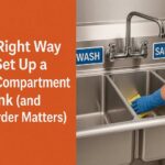 The Right Way to Set Up a Three-Compartment Sink (and Why Order Matters)