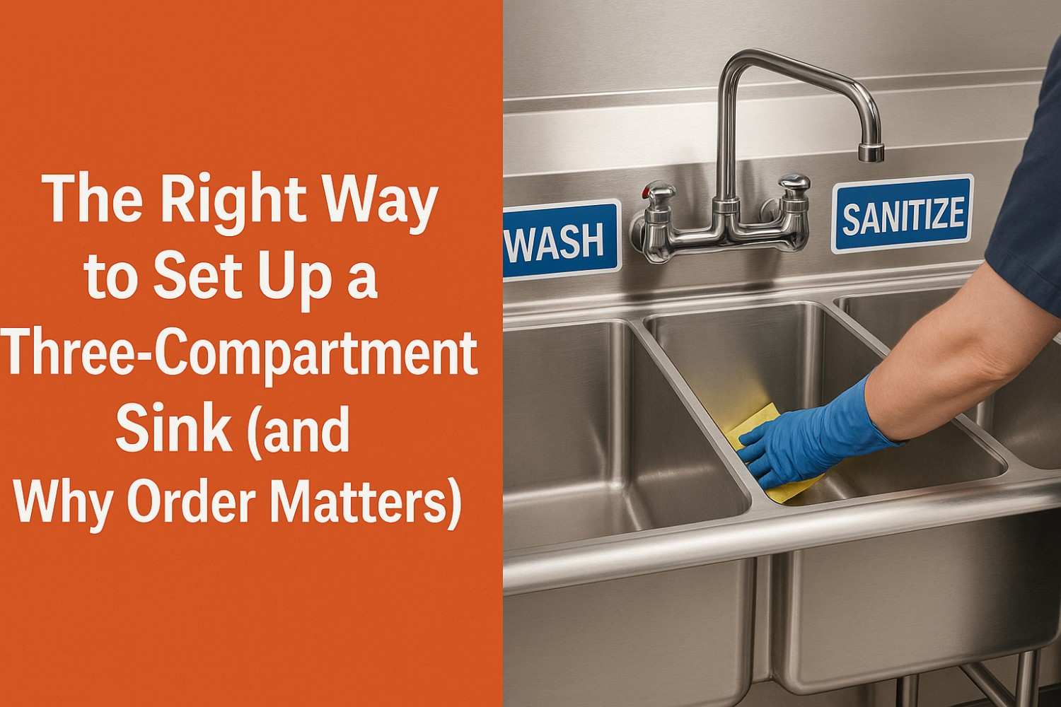 The Right Way to Set Up a Three-Compartment Sink (and Why Order Matters)